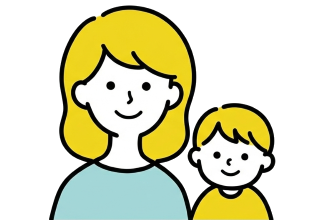 宮崎台にある小児科・内科のみやまえファミリークリニックの親子アイコン